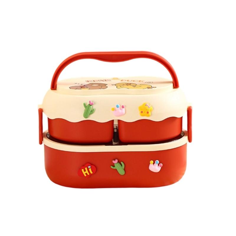Insulated Bentos Box 2 Compartment Microwave Safe Dishwasher Proof Lunch Container 1600ml Capacity School Essential красный 1200₽