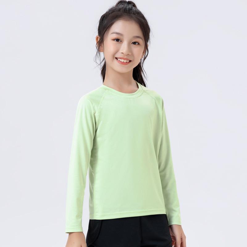Children's Quick-Dry Long Sleeve Fitness & Yoga Wear for Boys and Girls