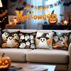 Halloween Cute Ghost Pillowcase Printed Polyester 45X45Cm Throw Pillowcover Decorative Sofa Cushion Pillowslip Home Decor