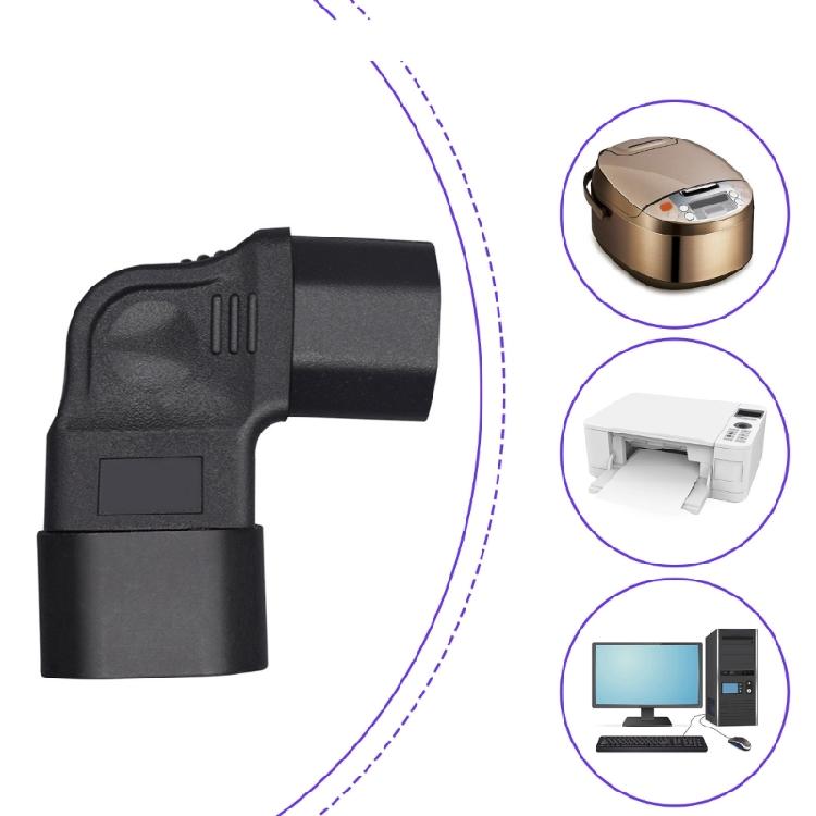 Rechtwinkliger IEC320 C14 zu C13 Steckdosenadapter, 3-Pin Stecker auf Buchse, PVC-KonstruktionS