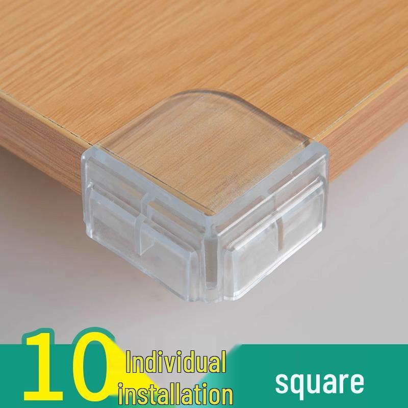 Children's Transparent Silicone Corner Protector for Tables and Glass - Anti-Collision and Anti-Bump Safety Cover.