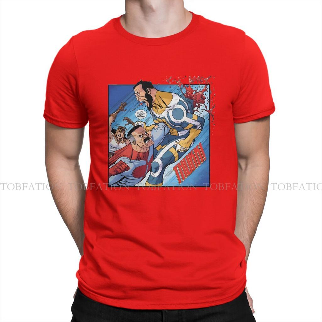 Omniman Superhero TShirt For Male Invincible TV Series Tops Novelty T Shirt Soft Print Fluffy Creative Gift