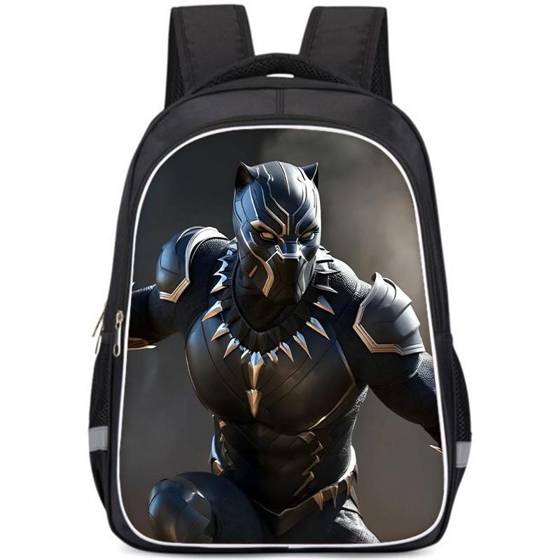 Large Capacity Lightweight Black Panther Kids Backpack For Boys And Girls School Use
