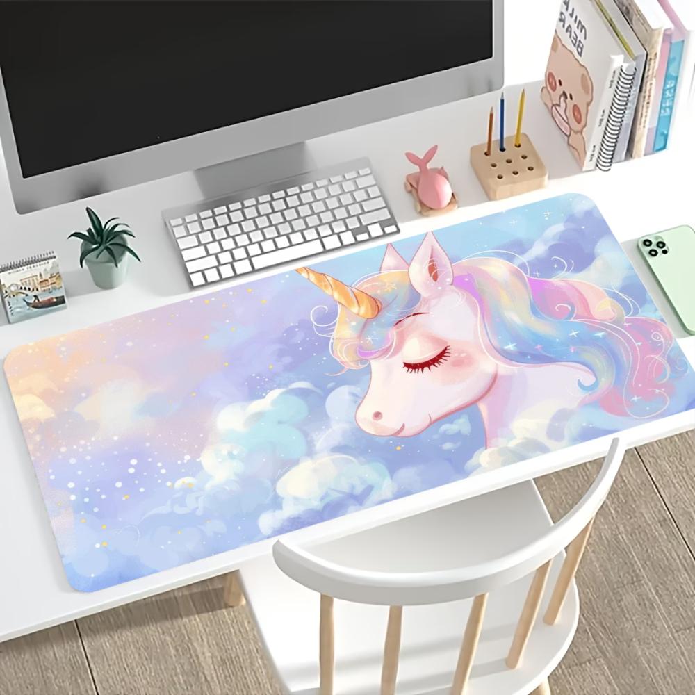 Large Rainybow Unicorn Mouse Pad NonSlip Rubber Base Desk Mat For Keyboard And Computer Gaming Accessories Office