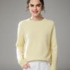 Fanzhen Women's Thickened Round Neck Relaxed Fit Cashmere Blend Sweater