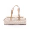 Used New Travel Line Handbag Leather Nylon Canvas Beige Used Women