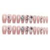 Pink Fake Nails with Full Flash Glitter Decor Charming Comfortable To Wear Manicure Nails for Daily and Parties Wearing