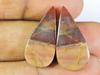 17Cts.Natural Red Jasper Matched Pair Pear Cabochon Gemstone 12X24X03MM SK-225