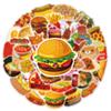 10/25/50pcs Bread Food Stickers Graffiti Decals for Fridge Water Bottle Luggage Pad Phone Bike Car Motorcycle Scrapbook Home