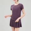 Plus Size Women's Quick-Dry Summer Yoga Suit - Short Sleeve Fitness & Running Outfit