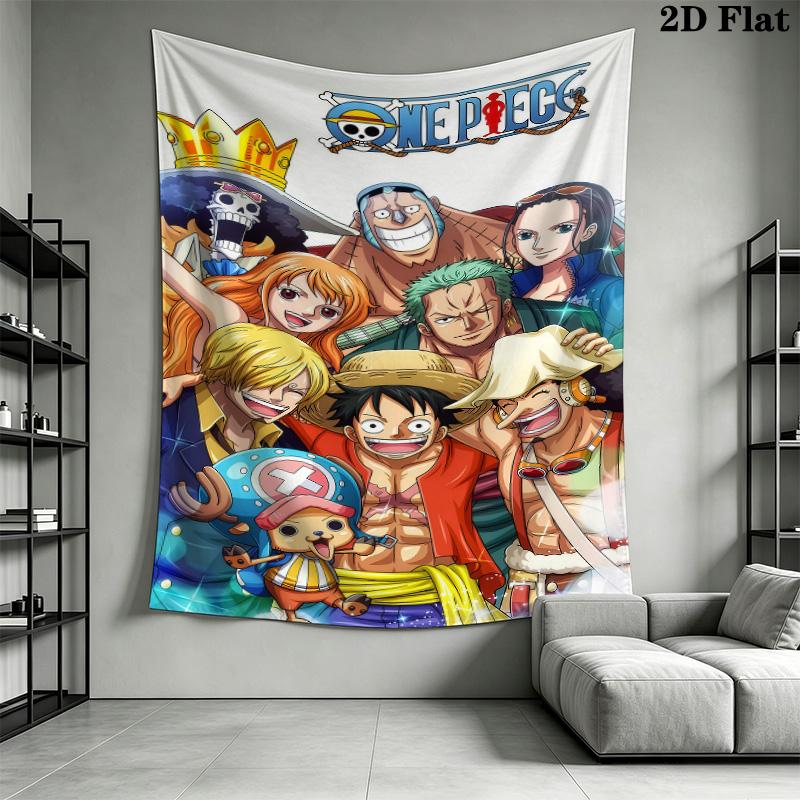 One Piece Monkey D Luffy Wall Tapestry Aesthetic Wall Hanging Printed Fabric Blanket Decorative Tapestries For Bedroom Living Room Home Decor