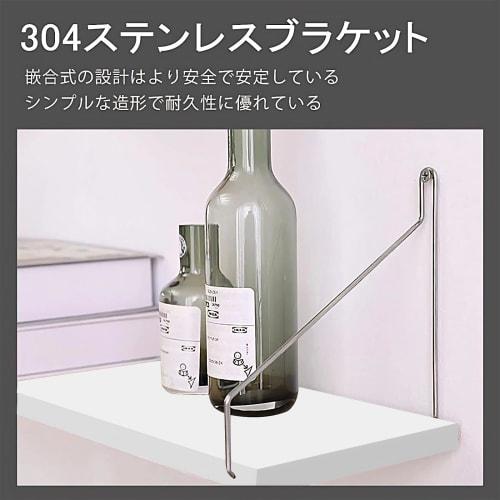 DFBL Wall Shelves, Non-Damaging, Wall-Mounted Storage, Perfect for Rentals, Set of 3, 30cm/40cm/50cm, No Drilling Required (White)