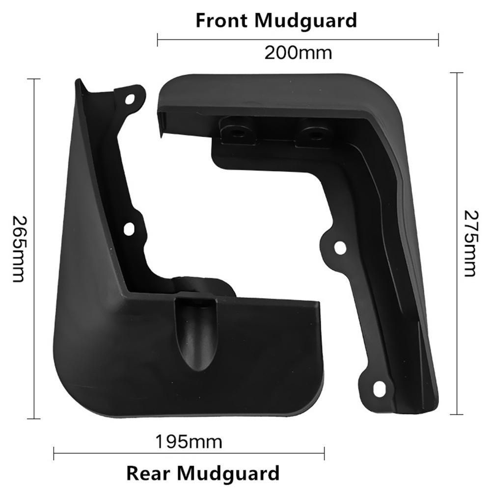 4Pcs Car Black Mudguard Cover Trim For Kia EV6 GT 2022-2023 Left+Right