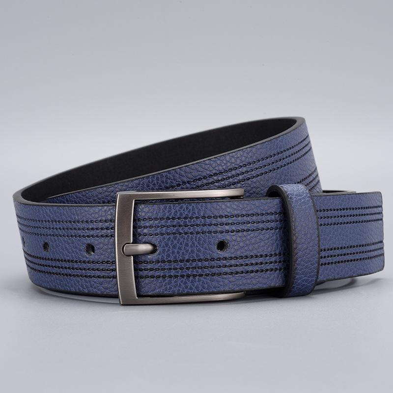 Men'S Belt Zinc Alloy Button Head Pin Buckle Belt Business Casual Belt Men'S Belt