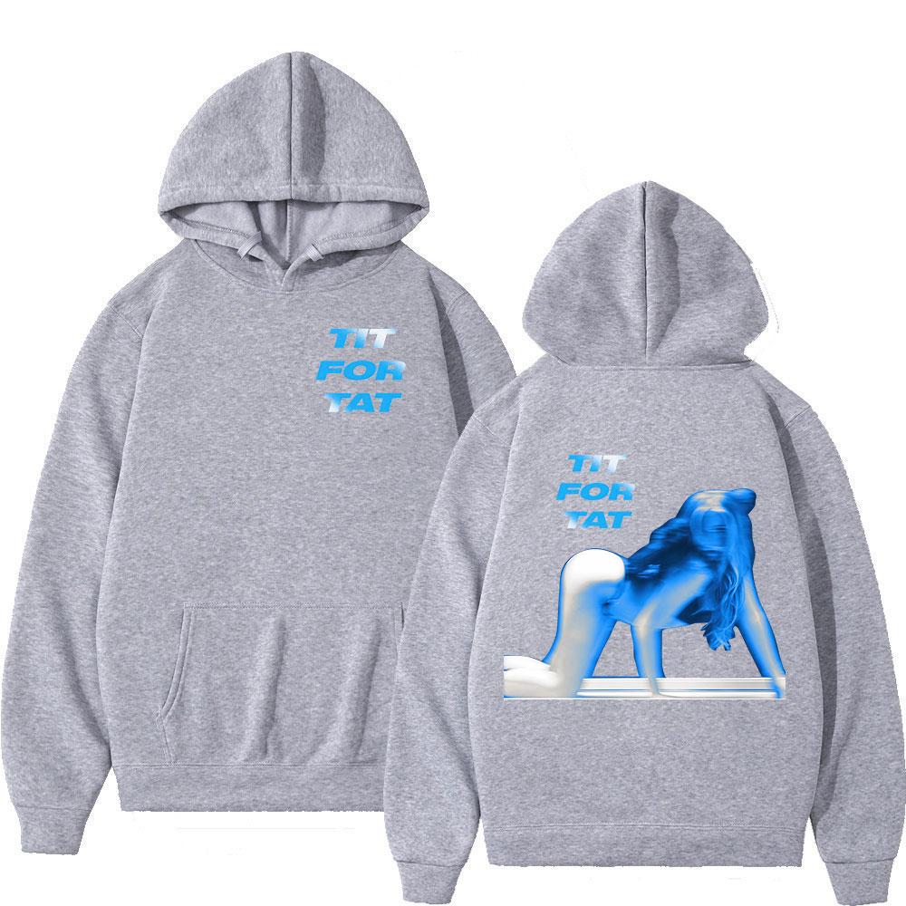 Tate McRae TIT FOR TAT Album 2025 Merch Hoodies Men Women Harajuku Hooded Sweatshirts Casual Fashion Oversized Hoodie Streetwear