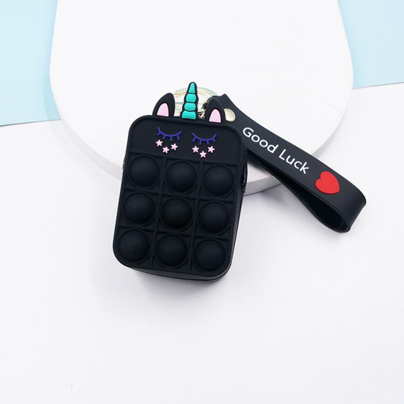 Silicone Coin Purse Mini Wallet  Sling  Bag Anti-stress Messenger Bag Strawberry Pineapple Bag