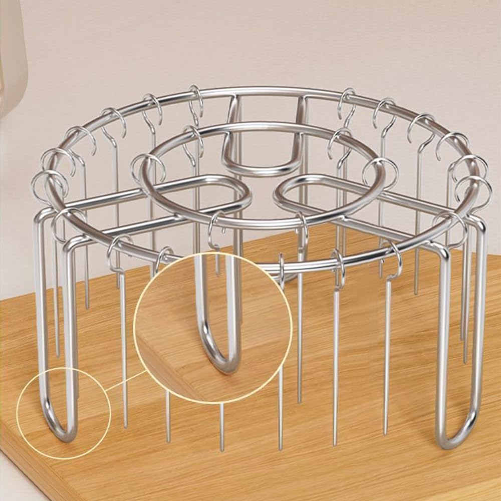Stainless Fryer Kebab Skewer Oven Grilling Rack for BBQ Baking and Steaming