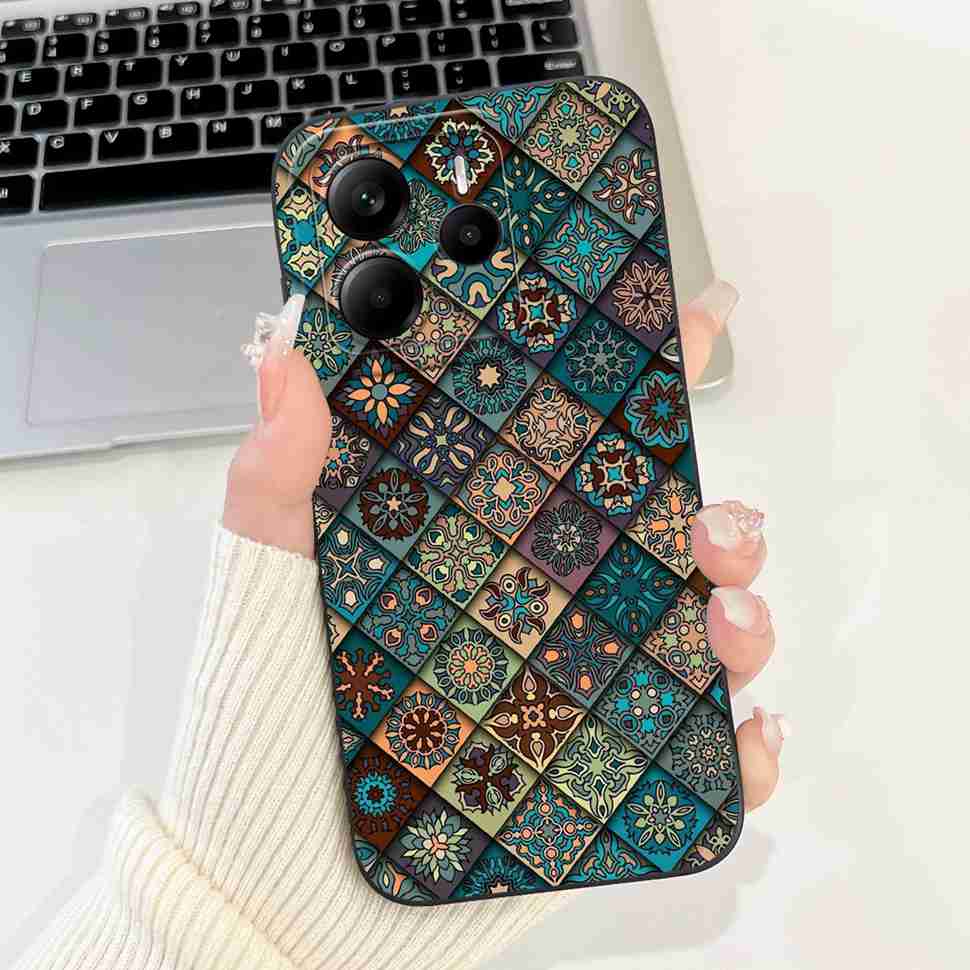 Luxury Rose Cover For Xiaomi Redmi Note 14 5G Case 6.67" Soft Slim Phone Case For Redmi Note 14 Note14 5G Capa Bags