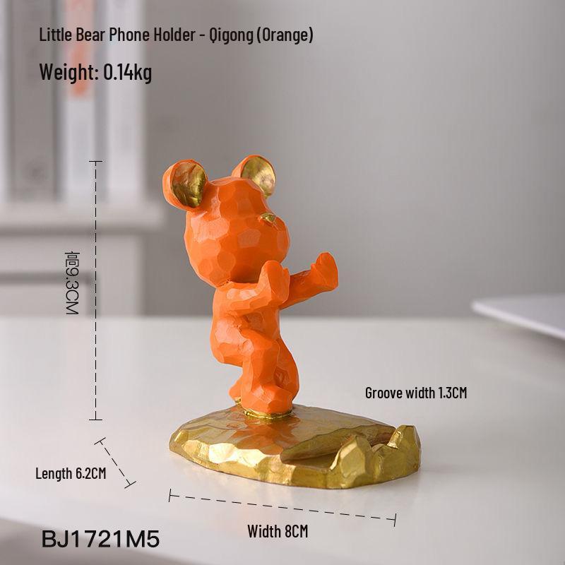 Suporte Criativo de Urso de Desenho Animado para Celular e Tablet – Suporte de Mesa e Enfeite para Visualização Preguiçosa