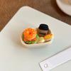 Chick Hamburger Refrigerator Magnet Resin Simulated Food Decorative Fridge Magnet Memo Notes Photo Holder for Home Kitchen Office