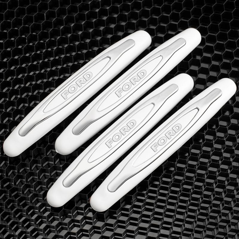 4PCS Car Door Anti-Collision Bumper Strip Guards Side Edge Protector Sticker For Ford Fiesta Fusion Mondeo Mustang Ranger FZT