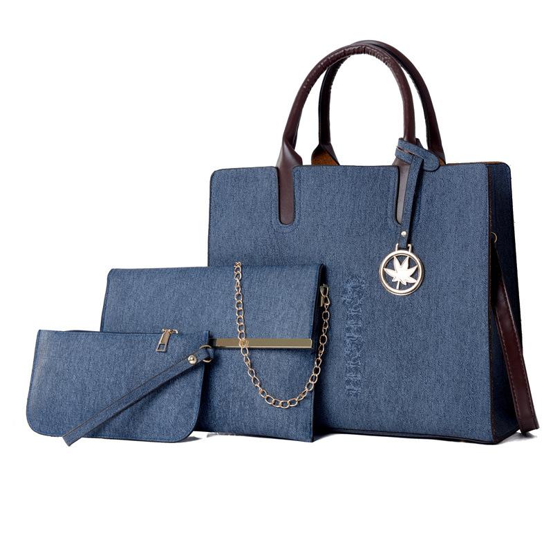 Neue Damentasche modische Retro tragbare Damentasche eine Schulter schräg zu tragen Kind- und Muttertasche dreiteiliges Set