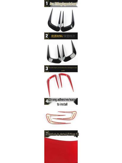 Compatible with 20 Breeze Models: Front Blade Decorative Strip, Front Face Lip Bumper, Bright Strip Patch Accessories.