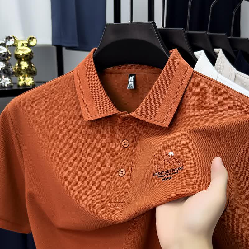 JEEP SPIRIT Men s Loose Fit Breathable Short Sleeve Polo Shirt 58