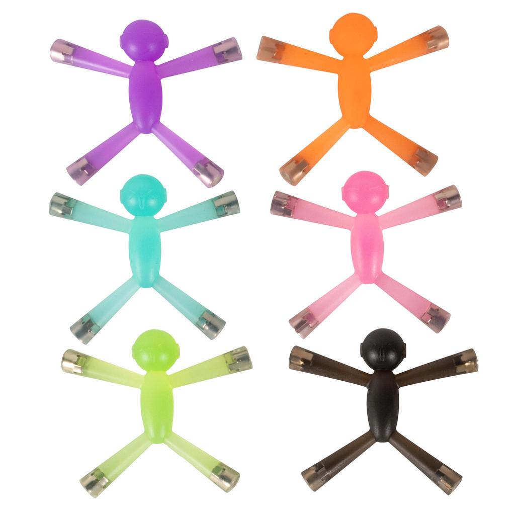 Flexible Sticky Wall Climbing Figures Pack of 6 Stretchy Toys for Kids Novelty Miniature Climber Figurines Party Favors Stress Relief Toy