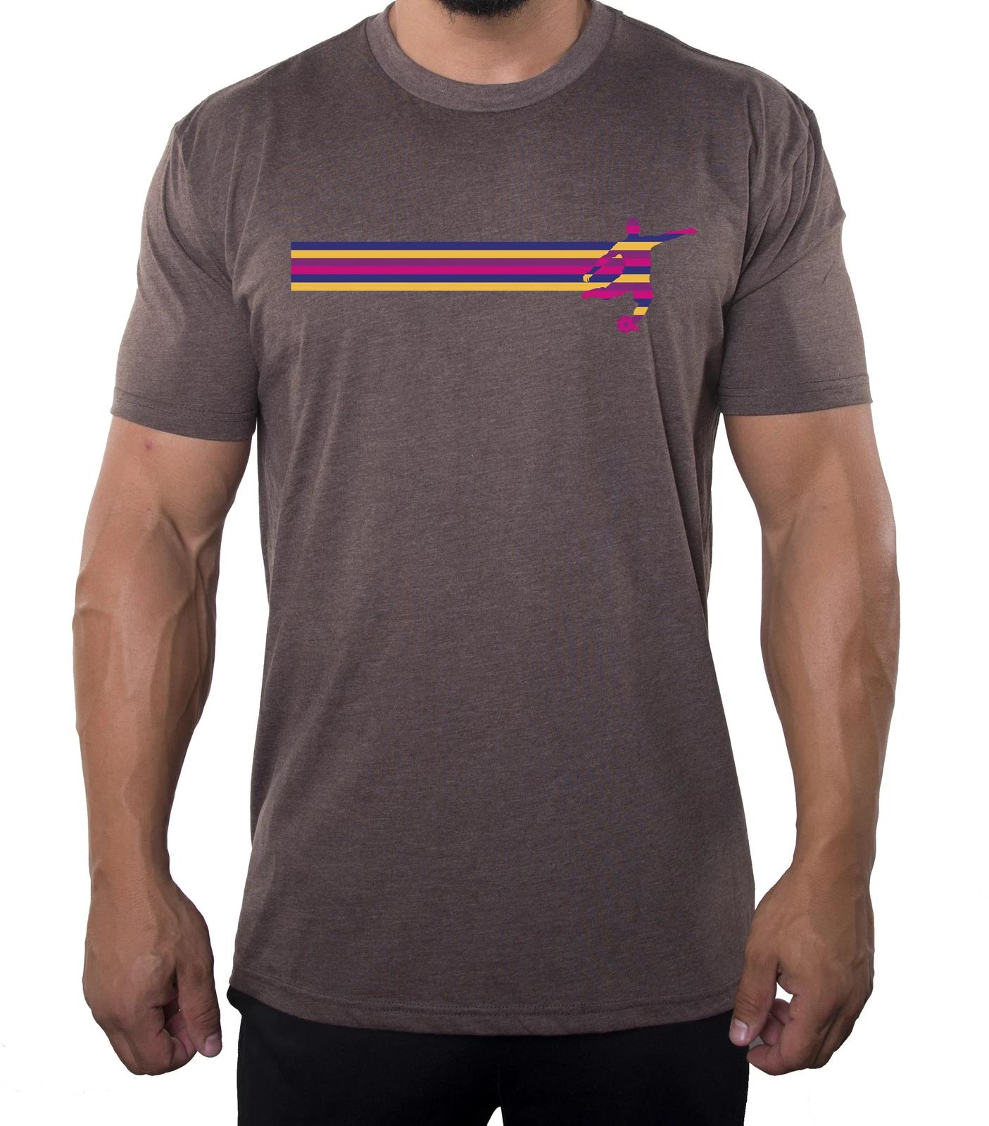 Colorful Soccer Player, Men s Soccer T-Shirts, Soccer Graphic Tees M