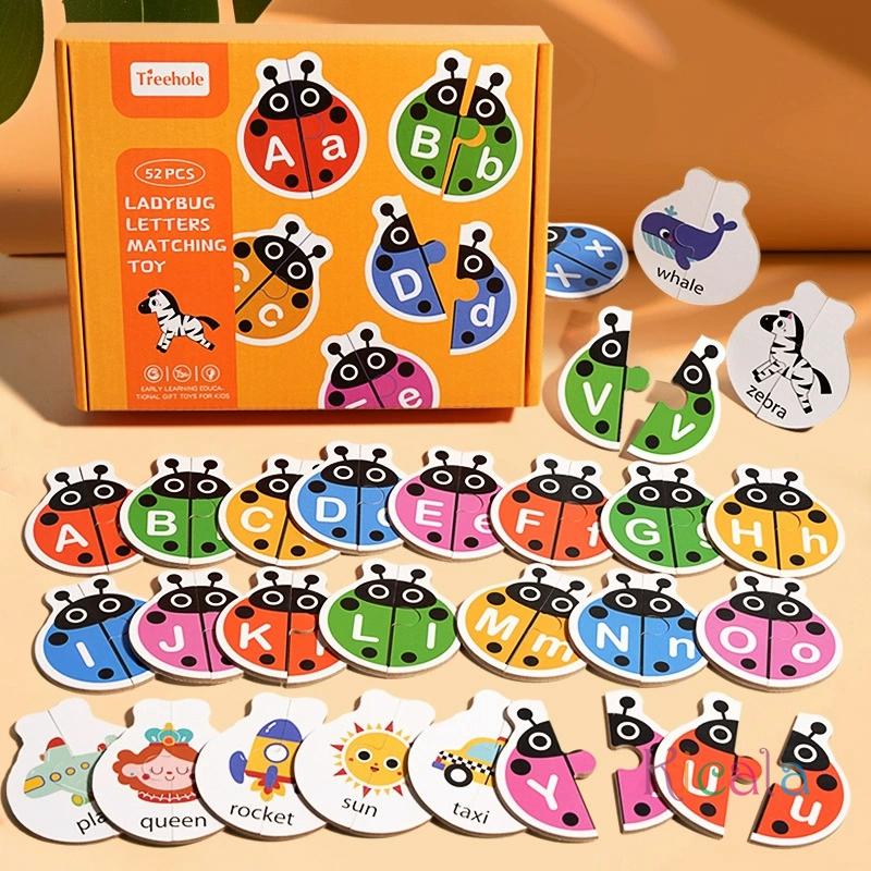 Montessori Letter Matching Game Kid Colors Cognitive Alphabet Logical Thinking Training Activities Game Education Toy