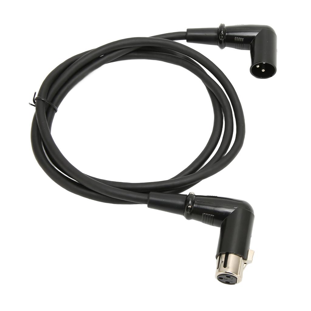 XLR Male To Female Cable 3 Pin OFC Conductor XLR Male Right Angle To Female Right Angle Microphone Cable