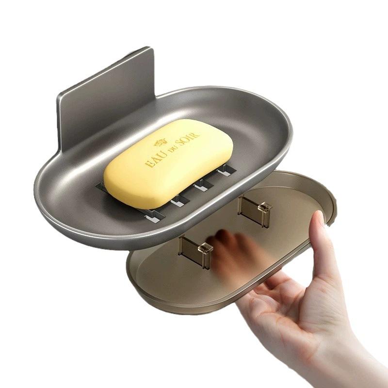 Badezimmer Lochfrei Wandmontiert Abnehmbare Wasserauffangschale Aufbewahrungsregal