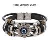 Metal Buckle Bracelets Leather Hand Chain Fashion Wristband  Couple Jewelry Gift