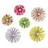 Fancy Paper Rosettes 4 To 6 Cm Bright Tones 6 Pieces