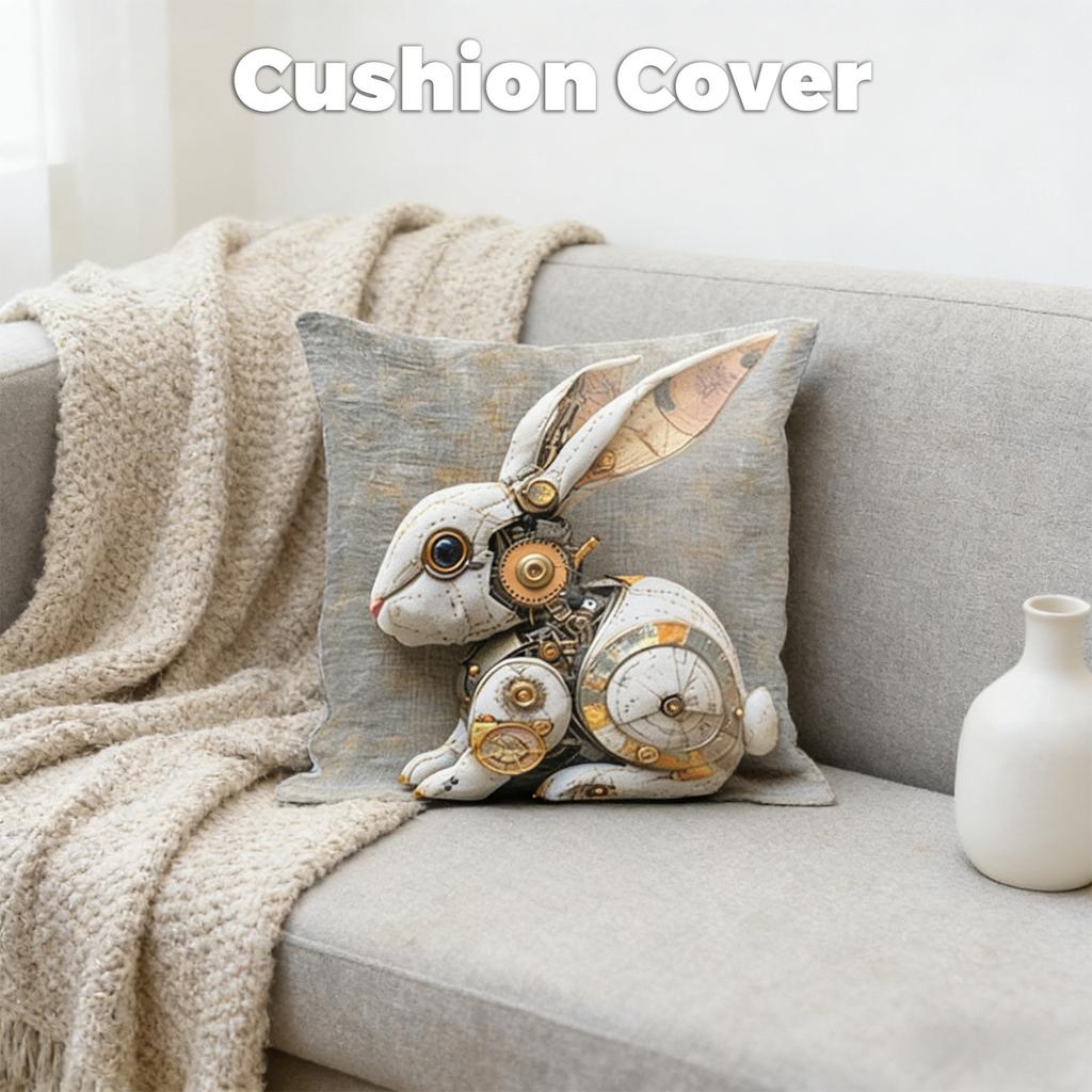 Imitation 3D Rabbits Pillow Cover For Holiday Decoration, Living Room Sofa Cushion, Pillowcase (without Core)
