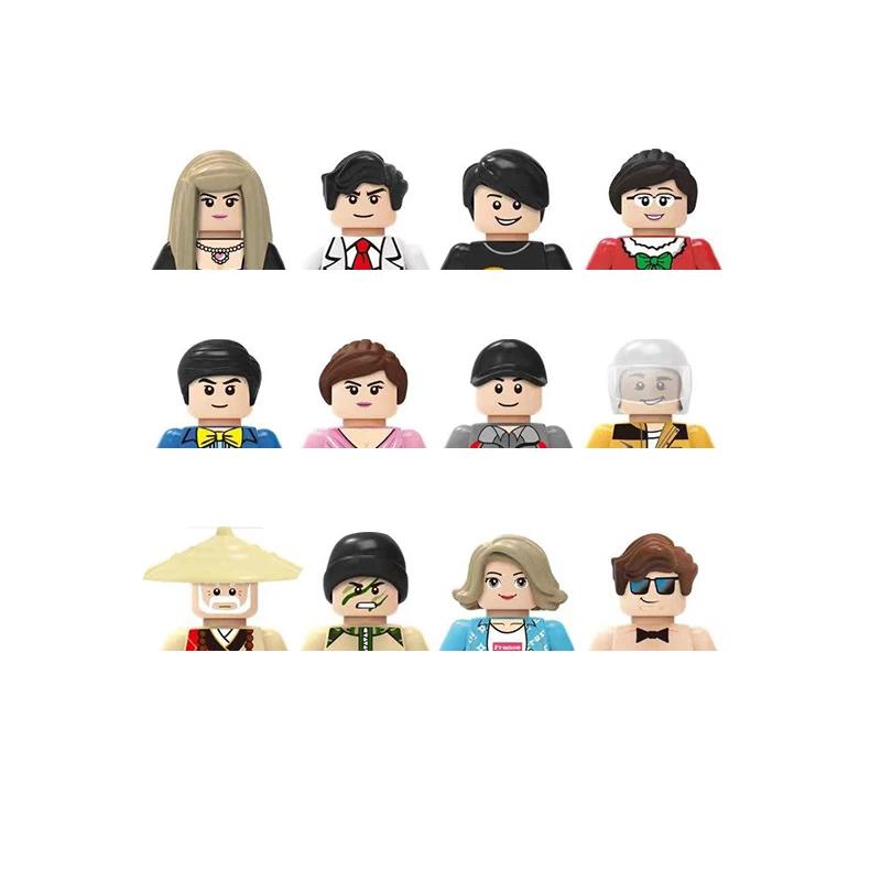 Non-Toxic City Characters Action Figures Building Blocks Policeman Teacher Fireman Occupation Mini Figurine Dolls Bricks Set Children Toys