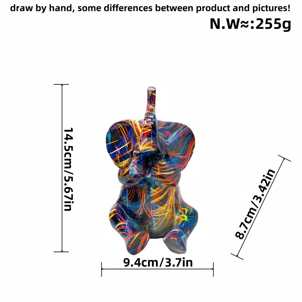 Creative Colorful Baby Elephant Ornaments Home Living Room Entrance Figurine Wine Cabinet Desktop Creative Decoration Crafts