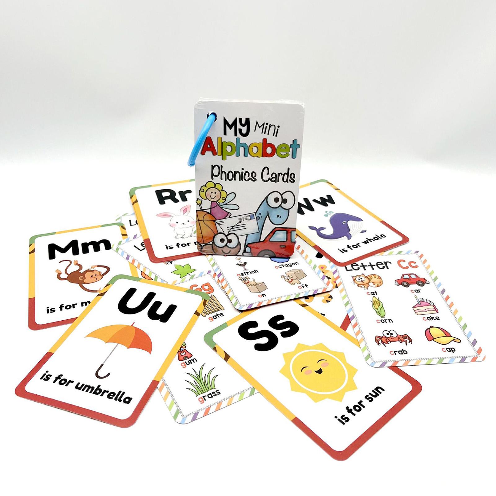 Phonics Teaching Toy English Pronunciation Learning Tool for Kids with 27 Cards PH26 A чёрный/красный