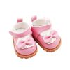1 pair Mini DollS Shoes White Pink Bow Shoes for 10cm Cotton Doll Shoes Accessories Princess Small Leather Shoes DIY Doll Toy
