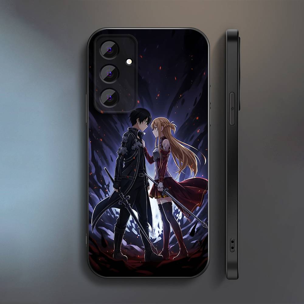 S-Sword Art O-Online Phone Case For Samsung S 25,24,23,22,30,21,10,9,Ultra,Plus,Lite,FE,4,5 G Soft Black Case
