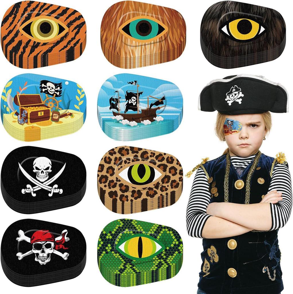 Children's Full Coverage Amblyopia Eye Patch for Strabismus Correction and One-Eyed Occlusion Training