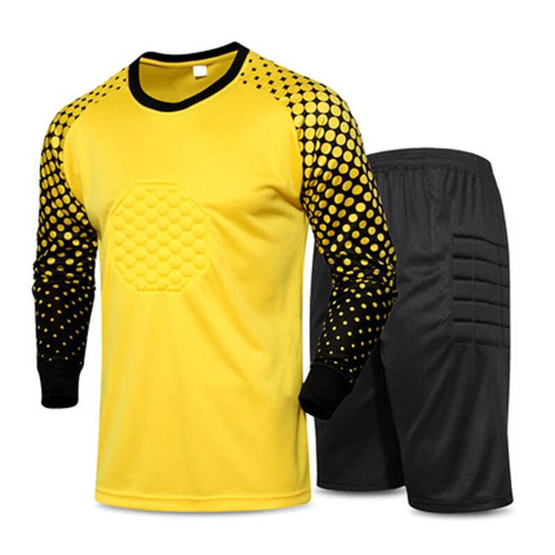 Football goalkeeper uniform goalkeeper uniform, goalkeeper long-sleeved shorts suit, football jersey dragon gate suit suit suit with trousers