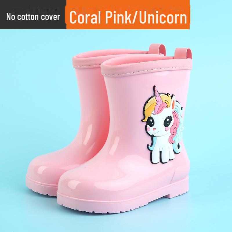 Kinder-Regenstiefel mit Cartoon-Motiv, rutschfest, wasserdicht, Gummi, für Jungen und Mädchen