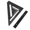 3pcs Black Carpenter Square Aluminium Alloy Framing Square Precise Triangle Ruler  Flatwork