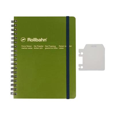 Of Rollbahn Pocket Memo L Bookmark [Delfonics] [Set 2] (olive)/Rollbahn (clear Gray)