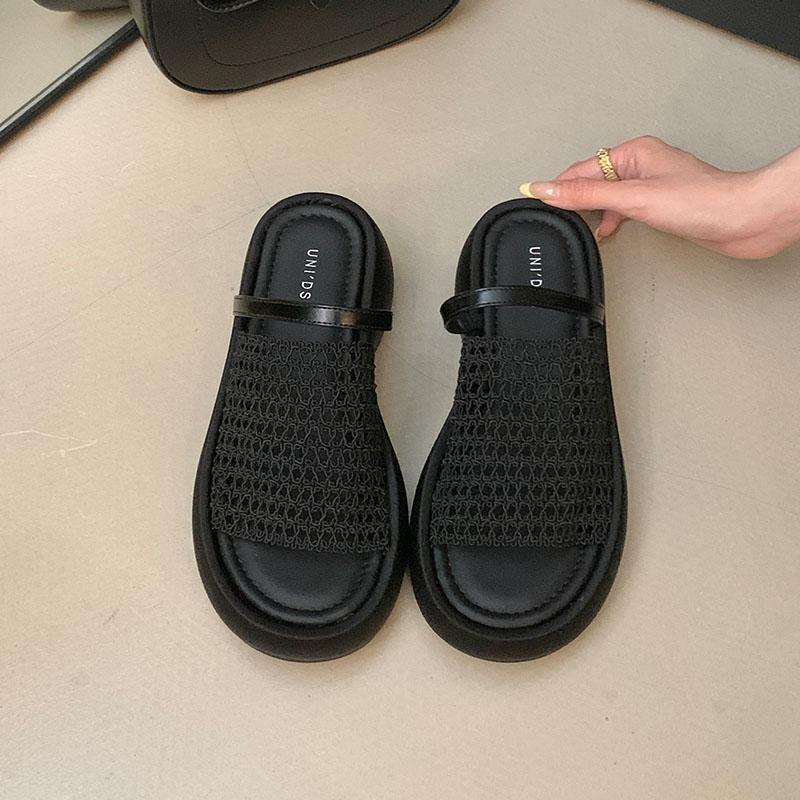 Fashion Fashion Platform Wedges Women Slippers Shoes Footwear Thick Soled Ladies Wedges Heeled Slippers Shoes Female Slides Sandals