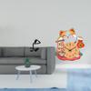 Abstract Cat Sculpture Modern Tabletop Ornament Silent Wall Clock Decorative Figurine Collection for