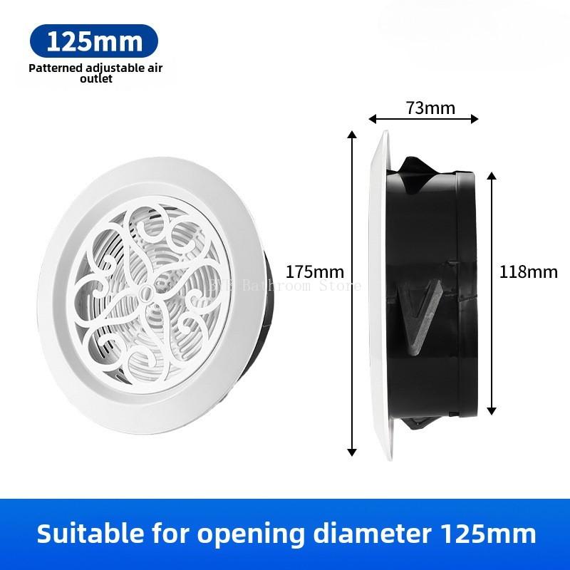 6 Types White Air Vent Extract Valve Grille Air Circulation Vents Cover 100/150mm Round Ducting Ventilation Cover Various Shapes
