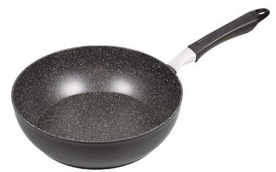 Pearl Metal Frying Pan Black 28cm IH Compatible Deep Type Mega Marble HB-4373